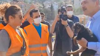 Bakan Soylu kuyudan kurtarılan köpeğe Bozkurt ismini verdi