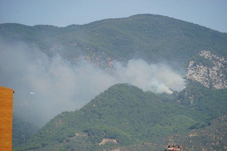 Kazdağları'nda çıkan orman yangınına havadan ve karadan müdahale ediliyor G2