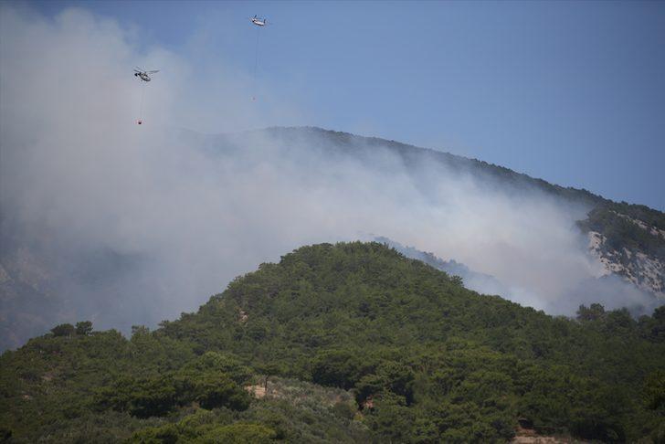 GÜNCELLEME - Kazdağları'nda çıkan orman yangınına havadan ve karadan müdahale ediliyor G3