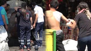 Sıcak çay yüzünden vücudu yandı, ambulanstan kaçtı