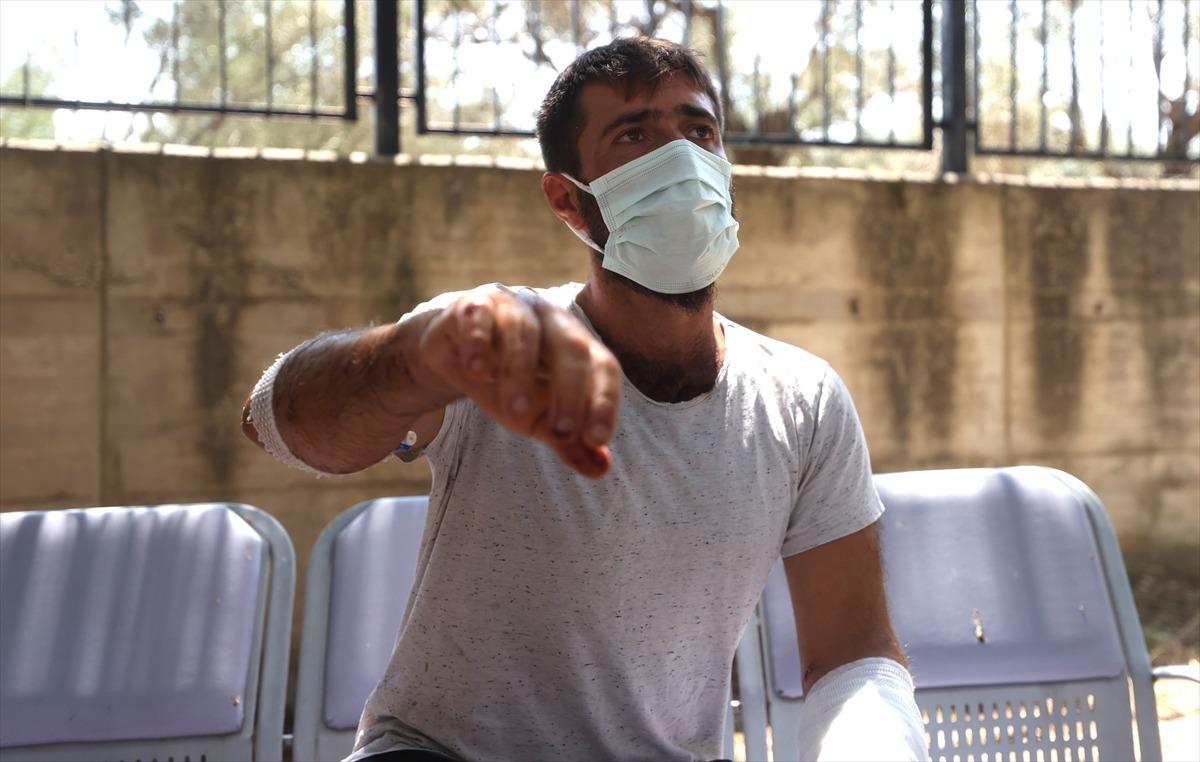 Kazdağları'nda yangın s&ouml;nd&uuml;rme &ccedil;alışmasına yardım ederken ayının saldırdığı &Ouml;zkan Kaya, olayı anlattı: