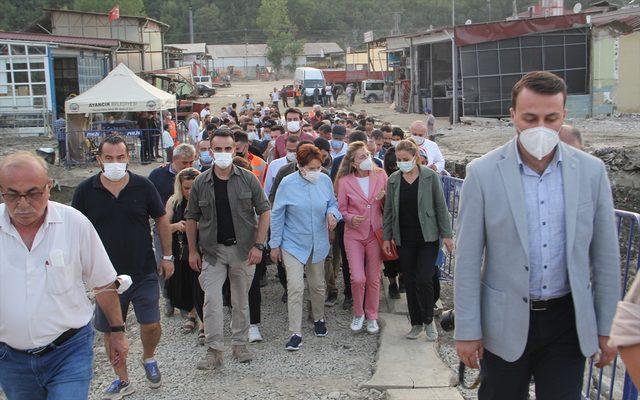 İYİ Parti Genel Başkanı Akşener, sel bölgesi Ayancık’ı ziyaret etti