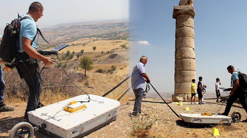 Elektromanyetik dalgalar kullanılıyor! Karakuş Tümülüs’ündeki anıt mezarın girişi aranıyor