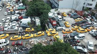 Sayıları her geçen gün artıyor! İstanbul'da yediemin otoparkları taksilerle doldu