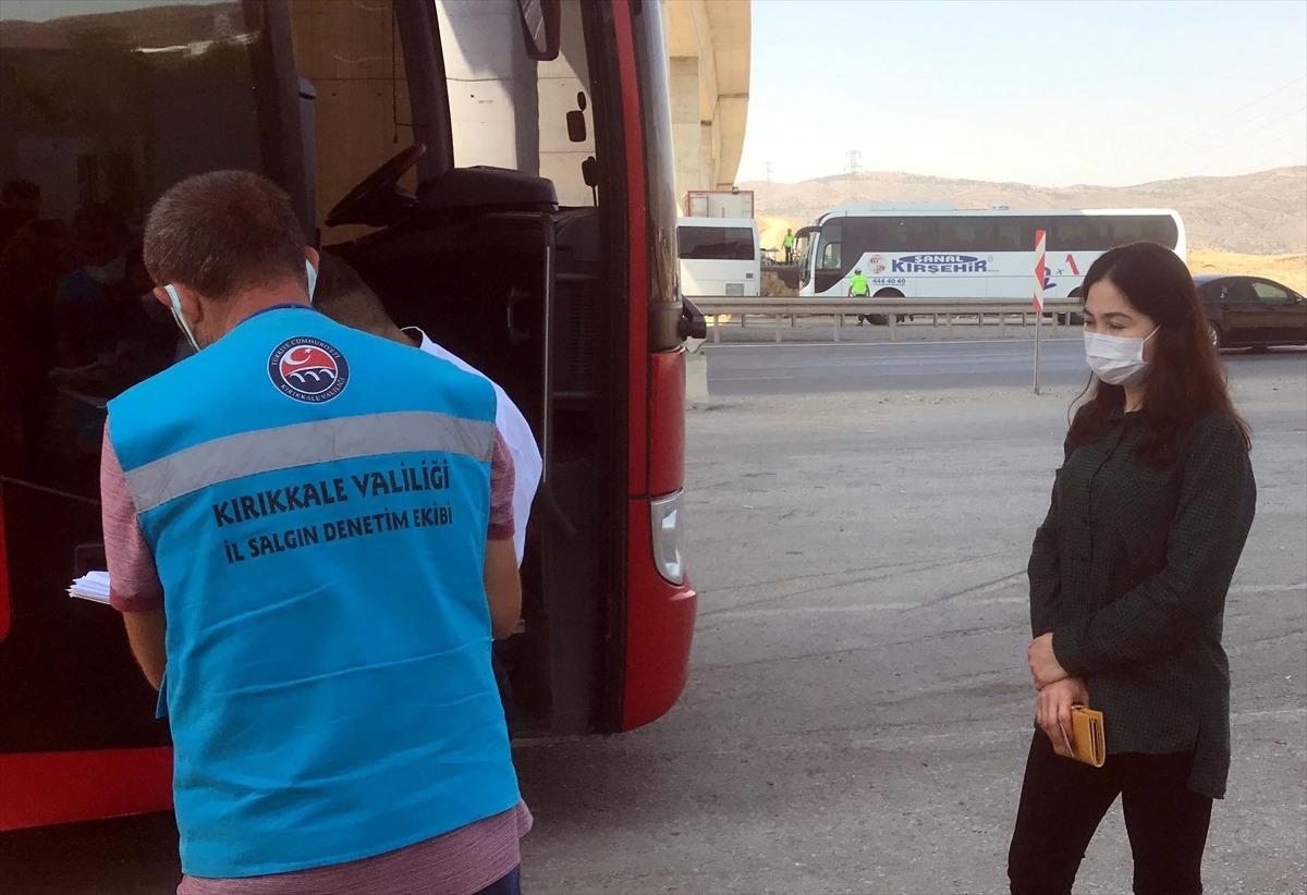 Kırıkkale'de Kovid-19 karantinasında olması gereken 2 kardeş yolcu otob&uuml;s&uuml;nde yakalandı