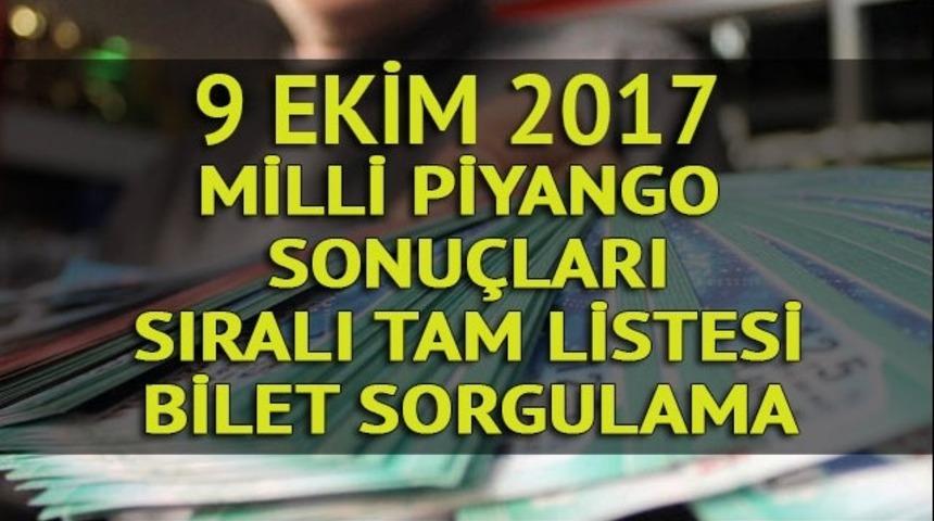 Milli Piyango sorgula 9 Ekim - Milli Piyango sıralı tam liste: Talih kuşu yine o ile kondu!