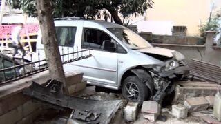 Çocuklarla biraz heyecan yaşayalım dedi, otomobiliyle apartmanın bahçesine daldı