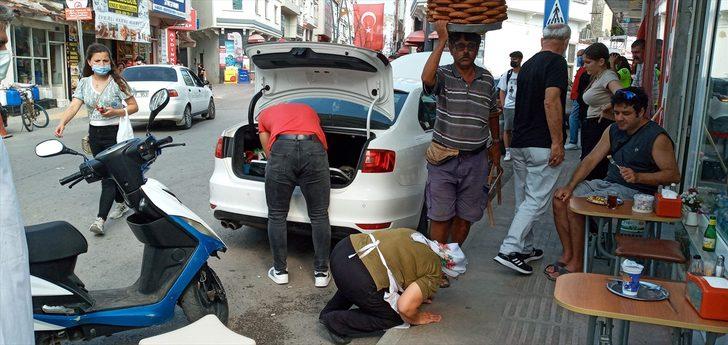 Sinop'ta sahibinin elindeki taşıma çantasından kaçan kediyi yakalama çabaları filmleri aratmadı G2