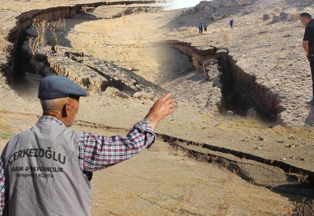 Konya'da obruk i&ccedil;erisinde obruk oluştu: İlk defa şahit oluyoruz