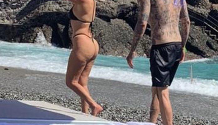Kourtney Kardashian sınırları zorladı! Plajda sevgilisinin üstüne yattı