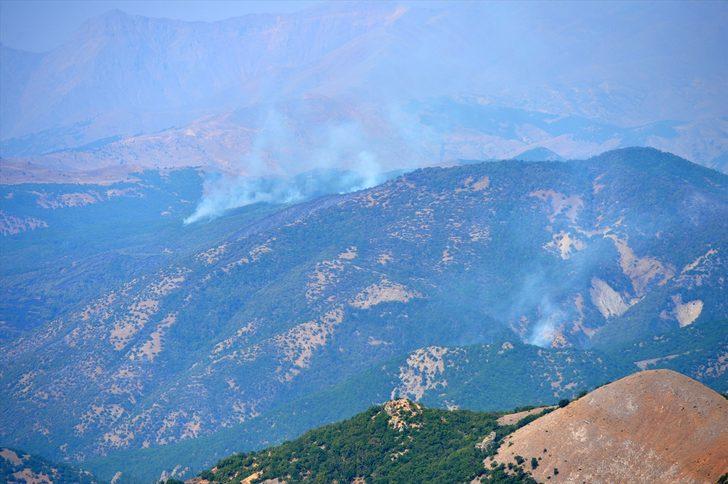 Tunceli Valisi Mehmet Ali Özkan, örtü yangınının sürdüğü bölgede incelemede bulundu: G2