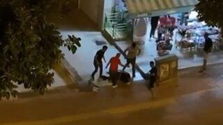 Taciz şüphelisine sokak ortasında tekme tokat dayak