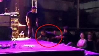 Kıraç, konserde sahneye çıkarken yere kapaklandı