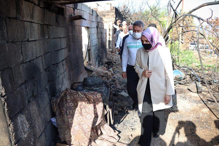 AK Partili Leyla Şahin Usta, Mersin'deki yangında zarar gören alanlarda incelemede bulundu G3