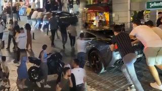 İstanbul'da ilginç anlar! Lamborghini arıza yaptı, vatandaşlar seferber oldu