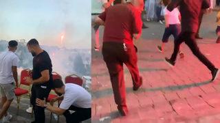 Düğünde korku dolu anlar! Havai fişekler davetlilerin arasında patladı