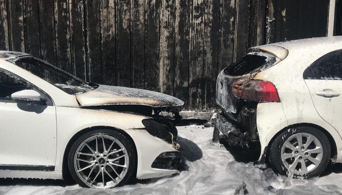 Şişli'de korku dolu anlar! Konteynerdeki yangın sıçradı, 2 araç alevlere teslim oldu