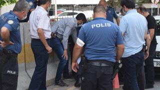 Malatya'da adliye önünde hareketli anlar! Kendini yakmak istedi