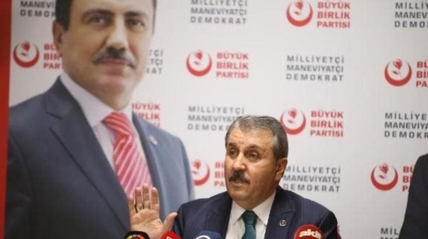 Se&ccedil;im yasası: BBP lideri Destici, AKP ve MHP'nin se&ccedil;im barajı uzlaşmasına 'Y&uuml;zde 5'te mutabakat vardı' diyerek itiraz etti