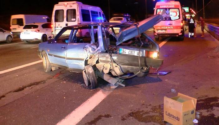 Ümraniye'de TEM Otoyolu'nda trafik kazası: 3'ü bebek ve çocuk 6 yaralı