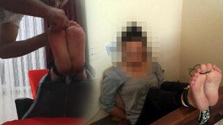 İnanılmaz görüntüler! Evine çağırdığı kadınların ellerini ve ayaklarını bağlayıp falakaya yatırmış