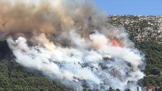 Hatay'da orman yangını! Alevler ilçe merkezinden görüldü
