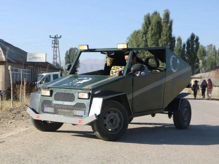 Bu kez kızını okula götürebilmek için hurda parçalardan araç yaptı! G3