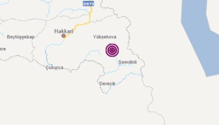 Son Dakika: Hakkari Yüksekova'da 3.9 büyüklüğünde deprem