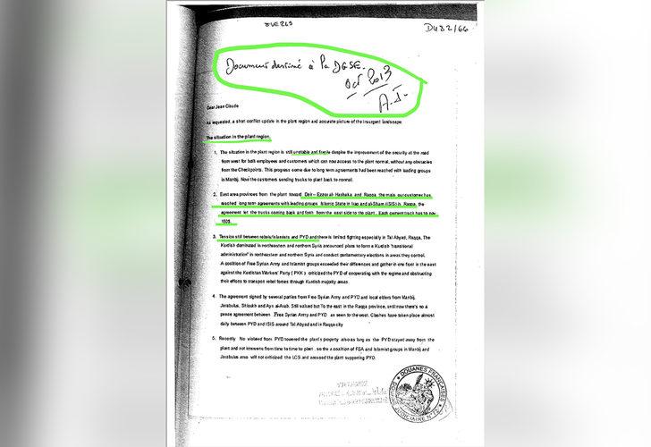 Belgelerle ortaya kondu! İşte Lafarge'ın DEAŞ'la ilişkisi  G1