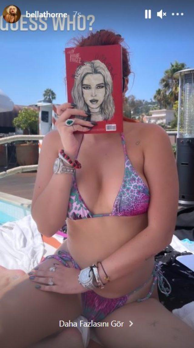 Bella Thorne pembe bikinisiyle nefes kesti!