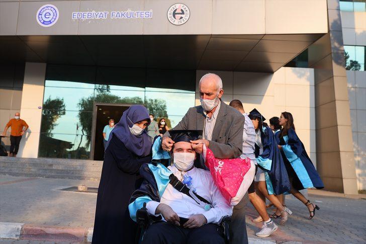 Mütercim tercümanlık bölümünü bitiren kas hastası Furkan, hayallerine kavuştu G3