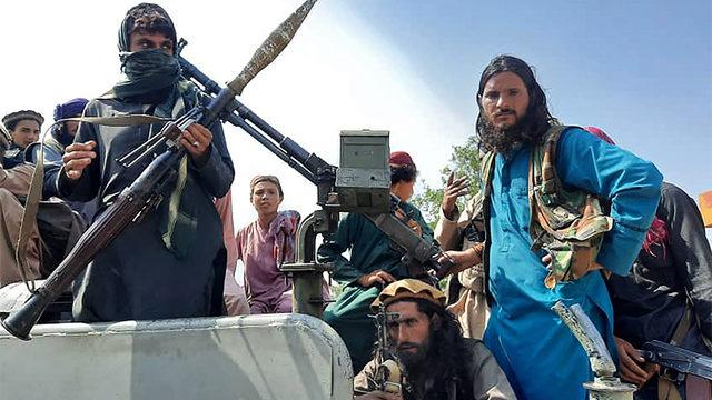 Taliban fighters in Laghman province, close to Kabul, 15 August 2021