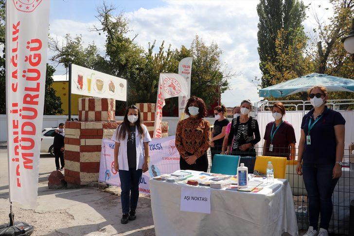 Edirne'de pazara gelen vatandaşlar önce alışveriş yaptı sonra Kovid-19 aşısı oldu G3
