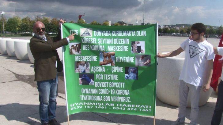 Maltepe'de aşı karşıtlarından miting G5