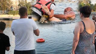 Yer: Antalya! Göle giren turist yaka paça sudan çıkarıldı