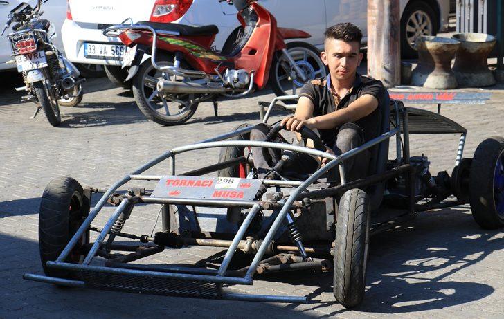 22 yaşındaki torna ustası 5 bin TL'ye kendi arabasını yaptı!  G3