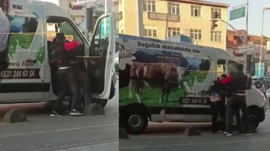 Dehşete düşüren anlar! Güpegündüz sokak ortasında darp edip kaçırdılar