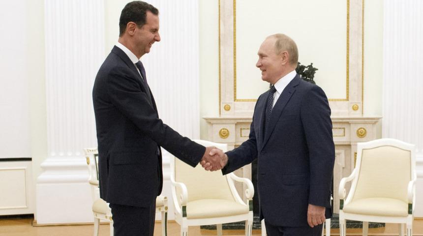 Putin, Esad'ı Moskova'da ağırladı: Suriye'de en b&uuml;y&uuml;k sorun yabancı silahlı g&uuml;&ccedil;ler