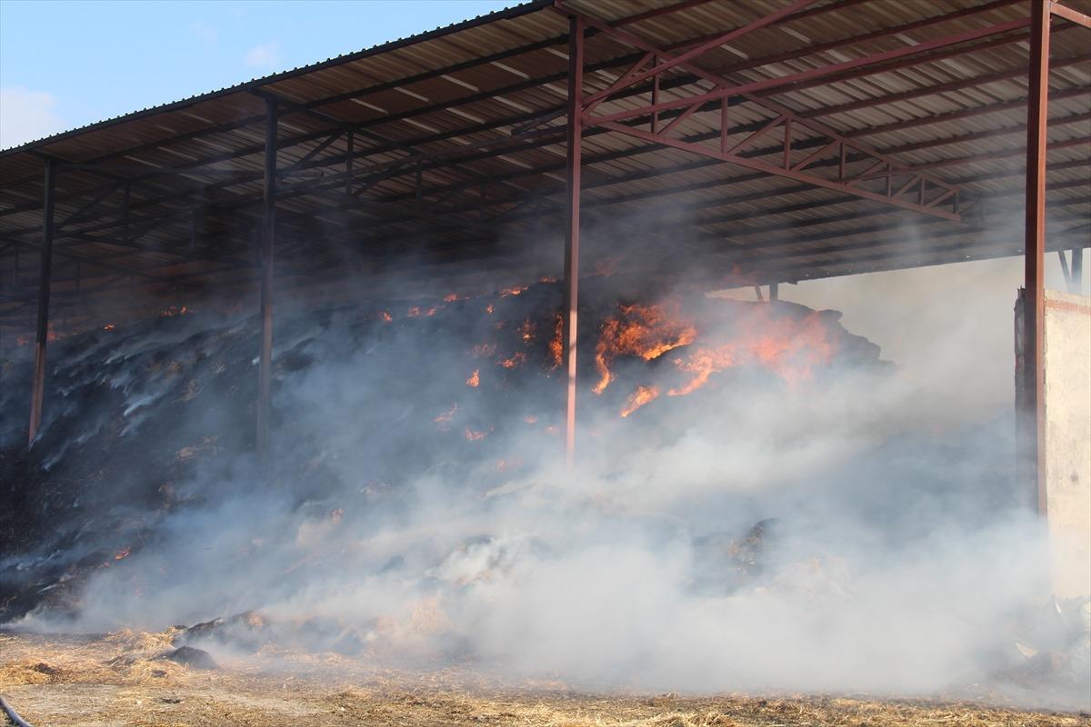 Amasya'da besi &ccedil;iftliğinde &ccedil;ıkan yangına m&uuml;dahale ediliyor