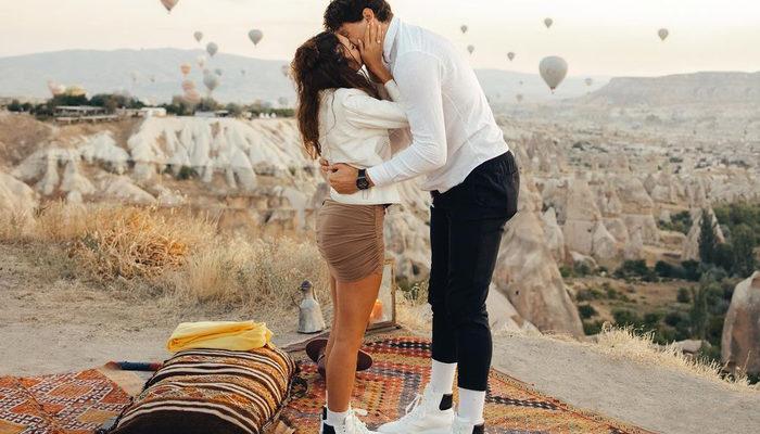 Ebru Şahin ve Cedi Osman evleniyor! Kapadokya'da romantik evlilik teklifi