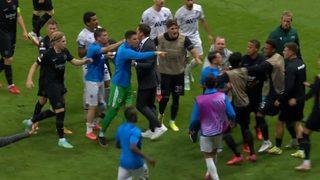 F.Bahçe - E. Frankfurt maçında kavga çıktı! Ortalık karıştı