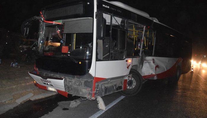 İzmir’de feci kaza! Belediye otobüsü ile TIR çarpıştı: 12 yaralı