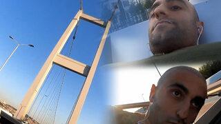 Sosyal medyadan paylaştı! Metrobüsün üstünde Avrupa'dan Asya'ya geçti