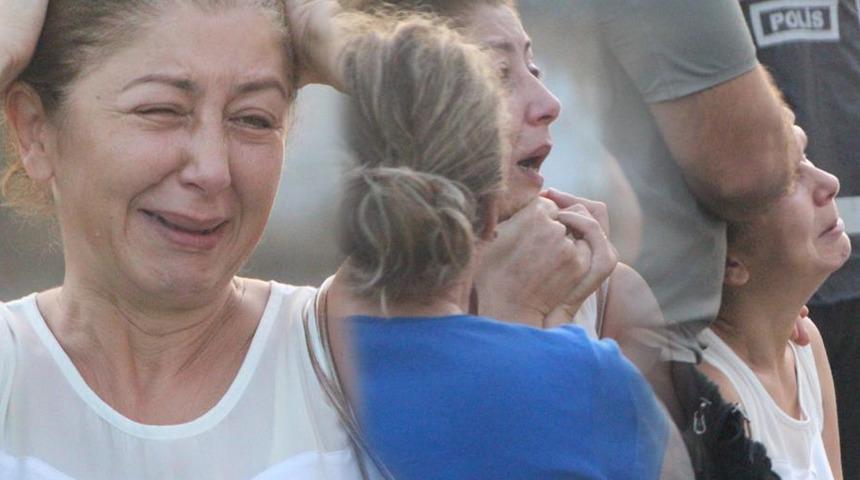 Komşuları haber verdi, evindeki yangını gözyaşlarıyla izledi