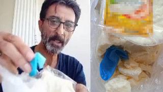 Marketten aldığı peynirin içinden eldiven çıktı