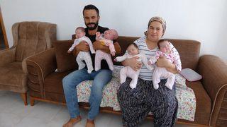 Koronavirüsle başlayan korku, dördüz sevinciyle sona erdi