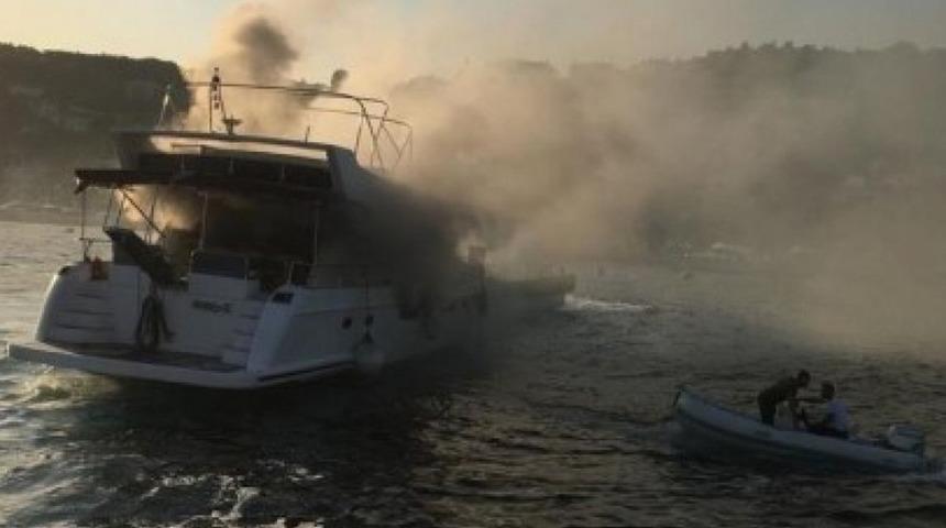 Bebek’te lüks teknede yangın paniği