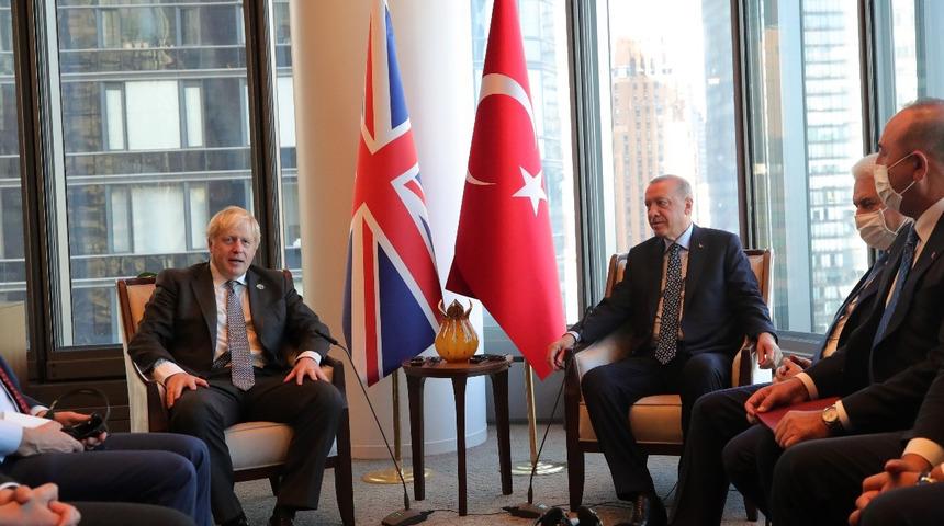 Cumhurbaşkanı Erdoğan, New York'ta İngiltere Başbakanı Johnson'la görüştü