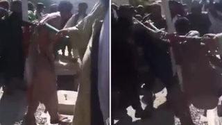 Acı acı çığlık attı! Taliban'dan sokak ortasında kırbaç