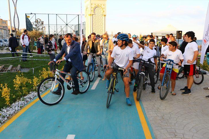 Tekirdağ'da çocuklar aileleriyle pedal çevirdi G1